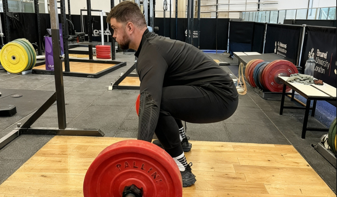 Gerald training in the gym